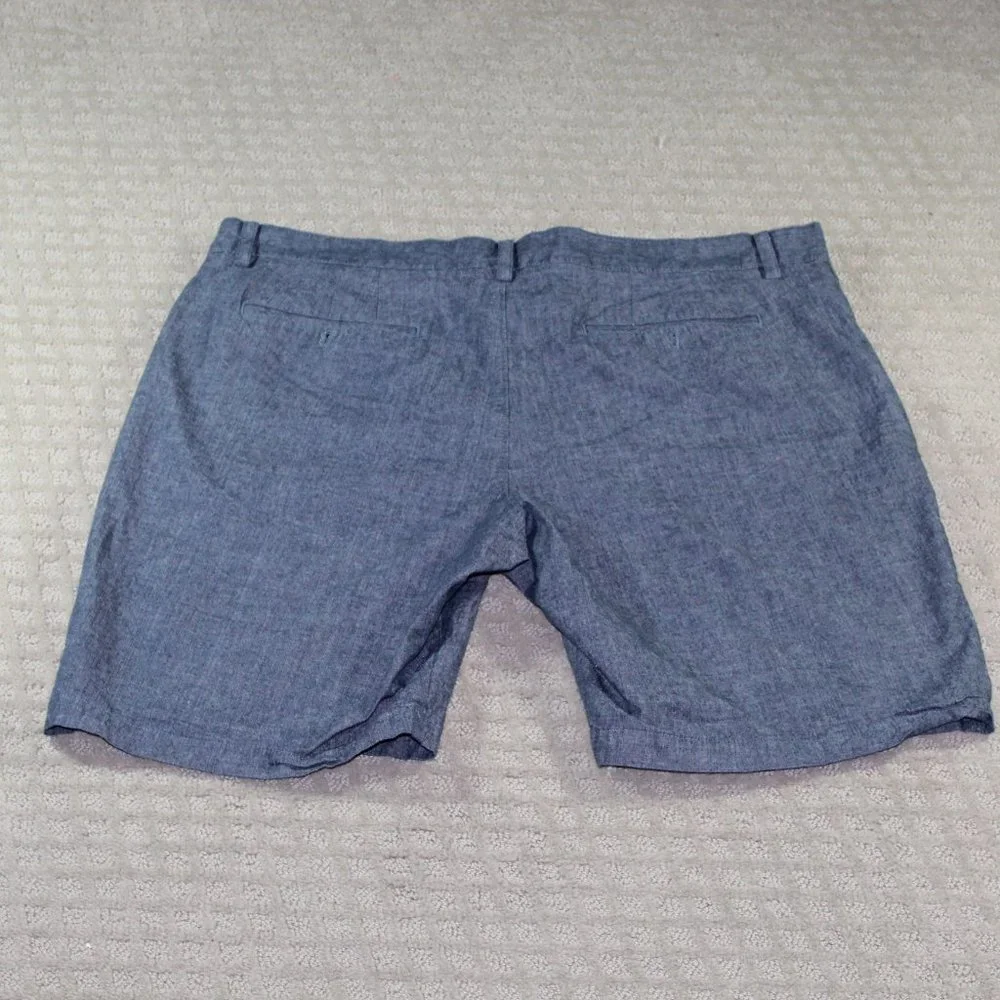 Banana Republic Blue Chambray Flat Front Shorts 38x9